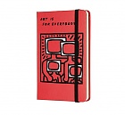 Notes Moleskine Keith Haring czysty, kieszonkowy [9x14cm], koralowy twarda oprawa (Moleskine Keith Haring Limited Edition Notebook Pocket Plain Hard)