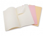 Zeszyty notatniki duże [13x21 cm.] Cahier w linię pastelowe w zestawie 3 sztuki (Moleskine Cahiers Set of 3 Ruled Journals)