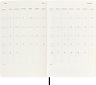 Kalendarz Moleskine 2024 12M rozmiar L (duży 13x21 cm) Tygodniowy Niebieski/ Szafirowy Miękka oprawa (Moleskine Weekly Notebook Diary/Planner 2024 Large Sapphire Blue Soft Cover) - 8056598856644