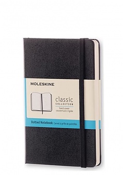 Notatnik Moleskine P kieszonkowy (9x14 cm) w Kropki Czarny Twarda oprawa (Moleskine Dotted Notebook Pocket Hard Black) - 8051272895285