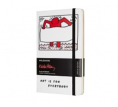 Notes Moleskine Keith Haring czysty, duży [13x21cm], biały twarda oprawa (Moleskine Keith Haring Limited Edition Notebook Large Plain Hard)