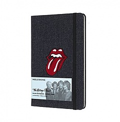 Notatnik Moleskine The Rolling Stones L duży (13x21 cm) w Linie Granatowy Jeansowy Twarda Oprawa (Moleskine The Rolling Stones Large Ruled Notebook Blue Jeans Hard Cover) - 8058341710890