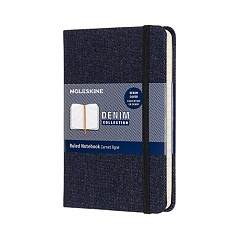 Notes Moleskine Denim w linię prussian blue jeans mały [9x14 cm] twarda oprawa (Moleskine Denim Ruled Notebook Pocket) - 8058647626260