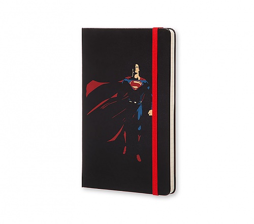 Batman Vs Superman - Notes Moleskine Superman w linię, duży [13x21cm] (Batman Vs Superman Limited Edition Notebook Large Ruled Hard Black (Superman) )