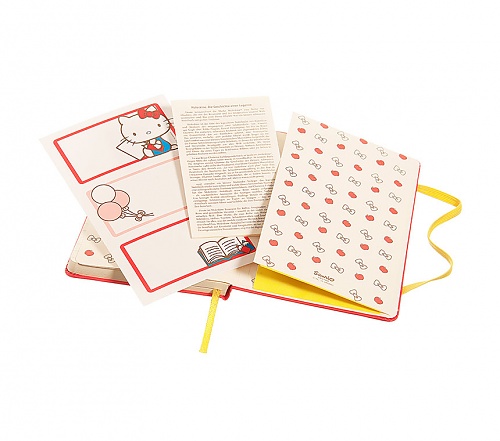 Notes Moleskine Hello Kitty w linię, kieszonkowy [9x14cm], czerwona twarda oprawa (Moleskine Hello Kitty Contemporary Limited Edition Notebook Ruled Pocket Hard Cover)