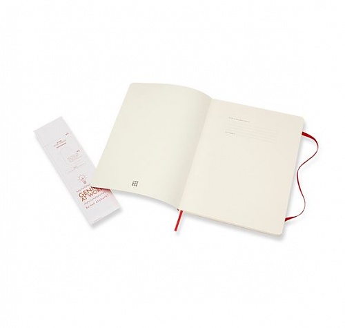 Notatnik Moleskine XL ekstra duży (19x25 cm) w Kratkę Czerwony Miękka oprawa (Moleskine Squared Notebook Extra Large Soft Scarlet Red) - 8055002854689