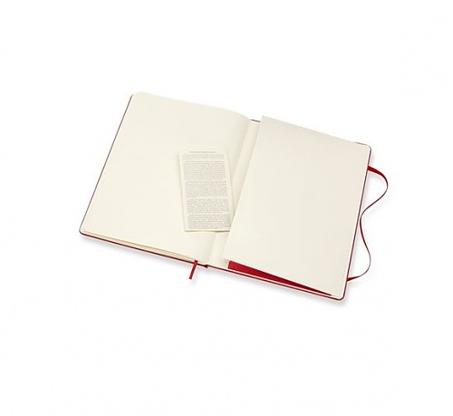 Notatnik Moleskine XL ekstra duży (19x25 cm) Czysty Czerwony Twarda oprawa (Moleskine Plain Notebook Extra Large Hard Scarlet Red) - 8055002855105