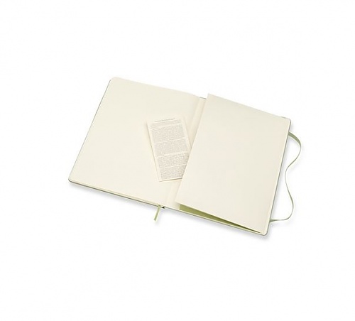 Notatnik Moleskine XL(19x25cm) w linię pistacja miękka oprawa (Moleskine Ruled Notebook Extra Large Willow Green)
