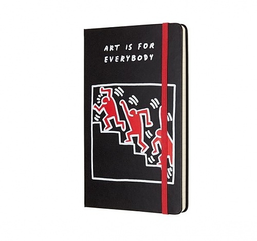 Notes Moleskine Keith Haring w linię, duży [13x21cm], czarny twarda oprawa (Moleskine Keith Haring Limited Edition Notebook Large Ruled Hard)