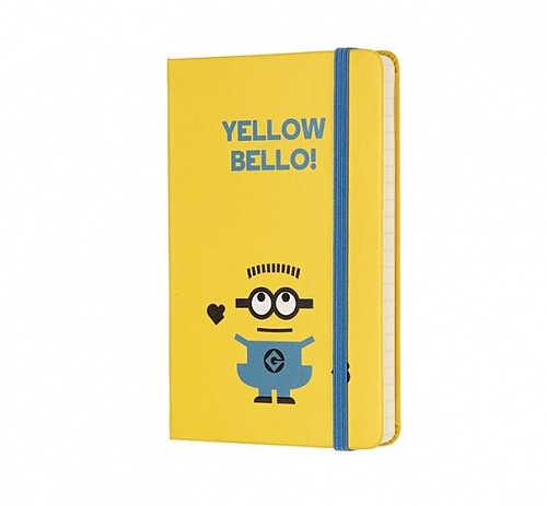 Notes Moleskine Minionki w linie, kieszonkowy [9x14cm], żółty twarda oprawa (Moleskine Minion Limited Edition Notebook Pocket Ruled Hard) - 8055002855365