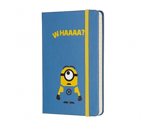 Notes Moleskine Minionki w linię, kieszonkowy [9x14cm], niebieski twarda oprawa (Moleskine Minion Limited Edition Notebook Pocket Ruled Hard) - 8055002855372