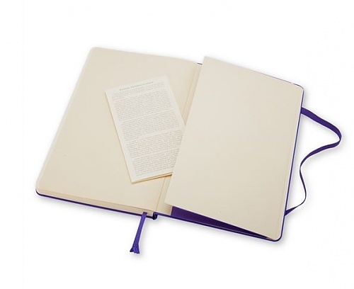 Notatnik Moleskine L(13x21cm) czysty fioletowy twarda oprawa (Moleskine Plain Notebook Large Violet)