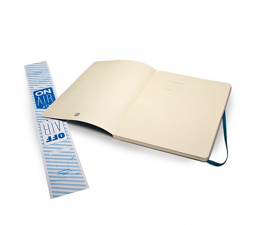 Notatnik Moleskine XL(19x25cm) w linię morski miękka oprawa (Moleskine Ruled Notebook Extra Large Reef Blue)