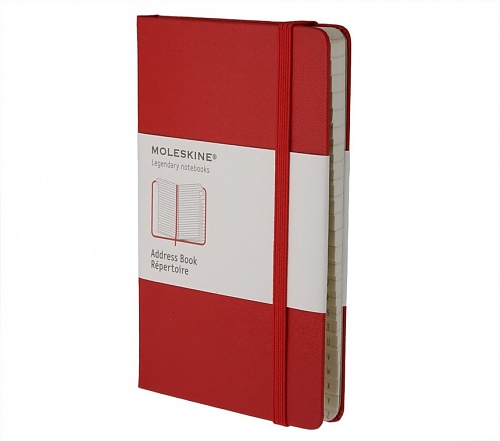 Adresownik Moleskine P(9x14cm) alfabetyczny czerwony twarda oprawa (Moleskine Address Book Pocket Red)