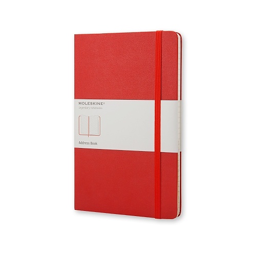 Adresownik Moleskine L(13x21cm) alfabetyczny czerwony twarda oprawa (Moleskine Address Book Large Red)