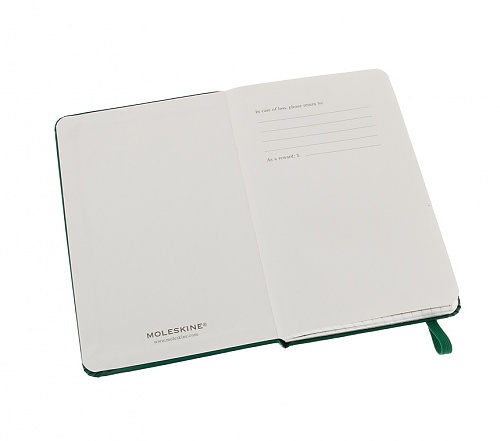 Notatnik Moleskine P(9x14cm) w kratkę butelkowa zieleń twarda oprawa (Moleskine Squared Notebook Pocket Oxide-Green)