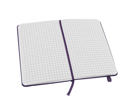 Notatnik Moleskine P kieszonkowy (9x14 cm) w Kratkę Fioletowy Twarda oprawa (Moleskine Squared Notebook Pocket Hard Violet) -  9788866136439