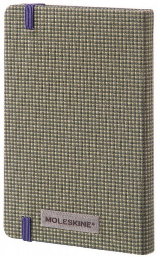 Notatnik Tekstylny Moleskine Blend P (kieszonkowy 9x14 cm) w Linie Zielony Krateczka Twarda oprawa (Moleskine Blend Collection Ruled Notebook Pocket Green Hard Cover) - 8051272893526