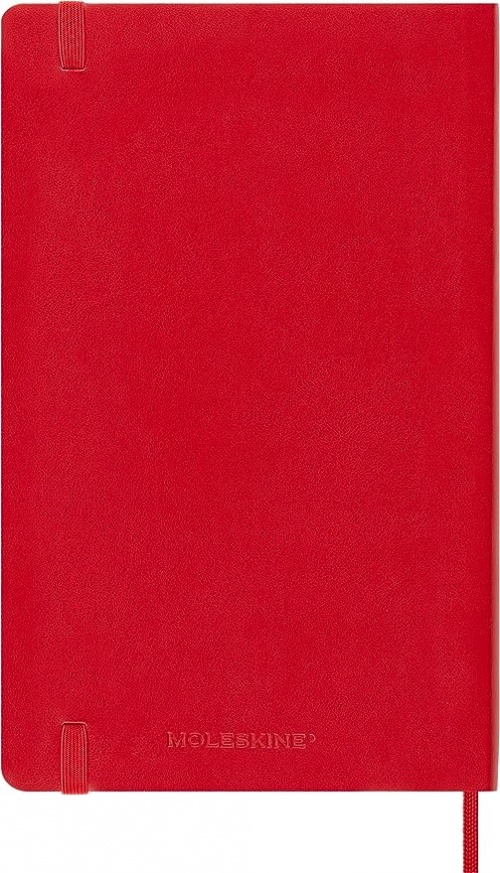 Kalendarz Moleskine 2024 12M rozmiar L (duży 13x21 cm) Tygodniowy Czerwony/ Szkarłatny Miękka oprawa (Moleskine Weekly Notebook Diary/Planner 2024 Large Scarlet Red Soft Cover) -  8056598856675