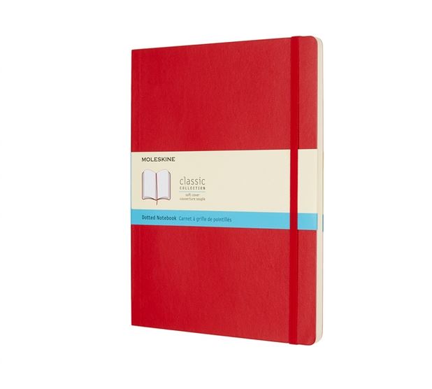 Notatnik Moleskine XL(19x25cm) w kropki czerwony miękka oprawa (Moleskine Dotted Notebook Extra Large Scarlet Red) Notatnik Moleskine XL(19x25cm) w kropki czerwony miękka oprawa (Moleskine Dotted Notebook Extra Large Scarlet Red)