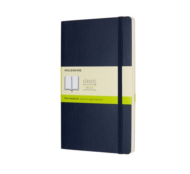 Notatnik Moleskine L(13x21cm) czysty granatowy miękka oprawa (Moleskine Plain Notebook Large Sapphire Blue) Notatnik Moleskine L(13x21cm) czysty granatowy miękka oprawa (Moleskine Plain Notebook Large Sapphire Blue)