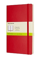 Notatnik Moleskine L duży (13x21cm) Czysty Czerwony Miękka oprawa (Moleskine Plain Notebook Large Soft Scarlet Red) - 8055002854658