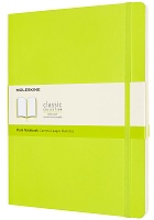 Notatnik Moleskine XL ekstra duży (19x25 cm) Czysty Limonka Miękka oprawa (Moleskine Plain Notebook Extra Large Soft Lemon Green) - 8056420851021