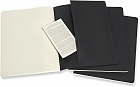 Zestaw 3 zeszytów Moleskine Cahier XL ekstra duże (19x25 cm) w Kropki Czarne Miękka oprawa (Moleskine Cahiers Set of 3 Dotted Journals) - 8058341719220