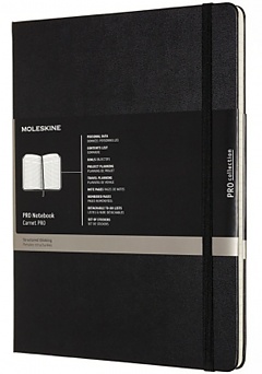 Notatnik Profesjonalny Moleskine PRO A4  extra duży (21x29.7 cm) Czarny Twarda oprawa 192 strony (Moleskine PRO Notebook Black Extra Large Hard Cover) - 8053853602589