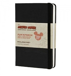 Notes kieszonkowy Moleskine Mickey Mouse czysty , [9x14 cm] czarny (Moleskine Mickey Mouse Limited Edition Plain Pocket Hard Cover)