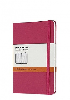 Notatnik Moleskine P kieszonkowy (9x14 cm) w Linie Magenta Twarda oprawa (Moleskine Plain Notebook Pocket Magenta Hard Cover) - 9788866136392
