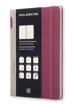 Notatnik Profesjonalny Moleskine PRO L (13x21 cm) Purpurowy Śliwkowy Twarda oprawa (Moleskine PRO Notebook Plum Purple Large Hard Cover) - 8051272891317