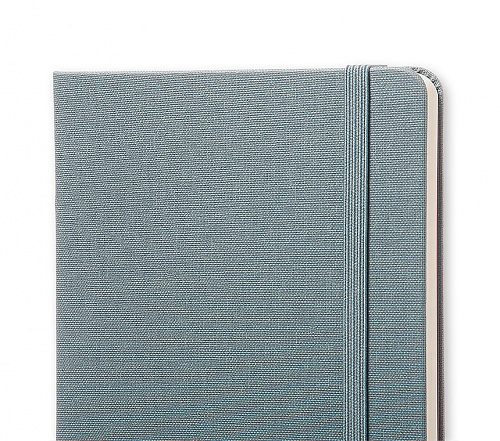 Notes Moleskine Two-Go o kartkach czystych i w linię popielaty niebieski średni[11,5x18 cm.] (Moleskine Two-Go Notebook Medium Ruled-Plain Saxe Blue)