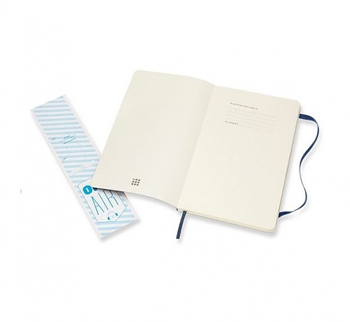 Notatnik Moleskine L duży (13x21cm) w Linie Szafirowy/Granatowy Miękka oprawa (Moleskine Ruled Notebook Large Soft Sapphire Blue) - 8055002854740