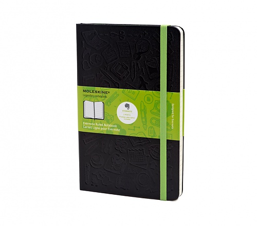 Notes Moleskine Evernote Smart Notebook L duży (13 x 21 cm) w Linię Czarny Twarda oprawa (Moleskine Evernote Smart Notebook Ruled Large) - 8055002851879