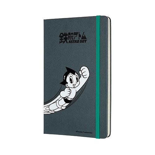 Notatnik Moleskine z serii Astro Boy L(13x21cm) w linię ciemnoszary twarda oprawa (Moleskine Astro Boy Limited Edition Notebook) - 8058647621203