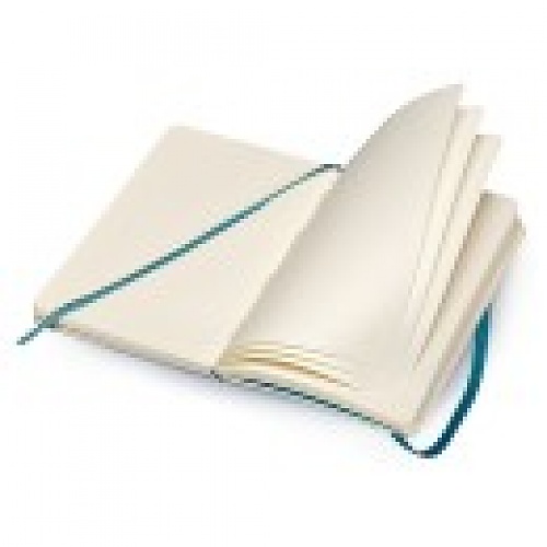 Notatnik Moleskine L duży (13x21cm) Czysty Morski/Błękitny Miękka oprawa (Moleskine Plain Notebook Large Soft Reef Blue) - 9788867323715