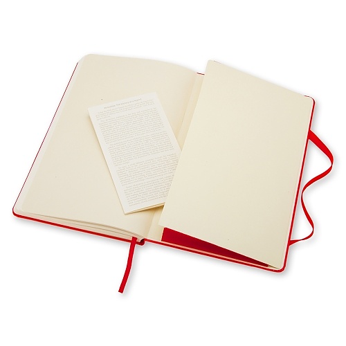 Notatnik Moleskine L duży (13x21cm) Czysty Czerwony Twarda oprawa (Moleskine Plain Notebook Large Hard Scarlet Red) - 9788862930062