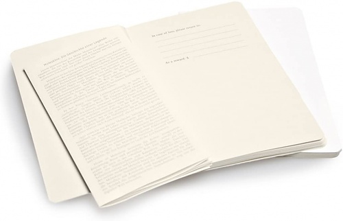 Zestaw 2 zeszytów Moleskine Volant P kieszonkowy (9x14 cm) Czyste Białe Miękka oprawa (Moleskine Volant Set of 2 Pocket Journals White Soft Cover) - 9788867320509
