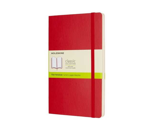 Notatnik Moleskine L(13x21cm) czysty czerwony miękka oprawa (Moleskine Plain Notebook Large Scarlet Red) Notatnik Moleskine L(13x21cm) czysty czerwony miękka oprawa (Moleskine Plain Notebook Large Scarlet Red)