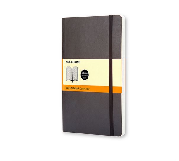 Notatnik Moleskine L(13x21cm) w linię czarny miękka oprawa (Moleskine Ruled Notebook Large Black) Notatnik Moleskine L(13x21cm) w linię czarny miękka oprawa (Moleskine Ruled Notebook Large Black)